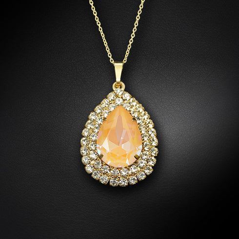 Komplektas "Jasmīns (Peach DeLite)" su Swarovski™ kristalais